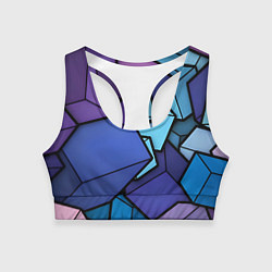 Топик спортивный женский Куб, цвет: 3D-принт