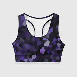 Топик спортивный женский Кристаллизация темно-фиолетового, цвет: 3D-принт