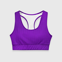 Топик спортивный женский Фиолетовый текстурированный, цвет: 3D-принт
