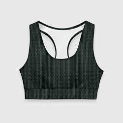 Топик спортивный женский Чёрный в мелкие полоски, цвет: 3D-принт