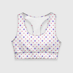 Топик спортивный женский Красивый узор звезды, цвет: 3D-принт