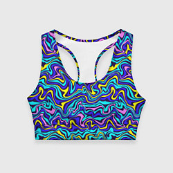 Женский спортивный топ Psychedelic multicolored pattern