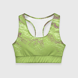 Женский спортивный топ Крокодила кожа абстракция