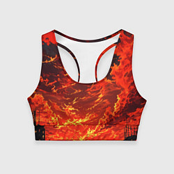Женский спортивный топ Багровый огненный закат