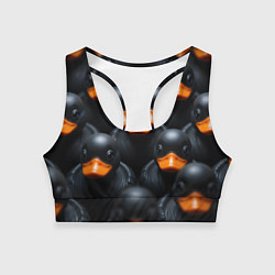 Женский спортивный топ Черные уточки