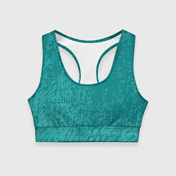 Топик спортивный женский Джинс с потертостями-зеленый, цвет: 3D-принт