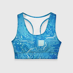 Топик спортивный женский Системная плата, цвет: 3D-принт