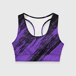 Топик спортивный женский The color is purple and black, цвет: 3D-принт
