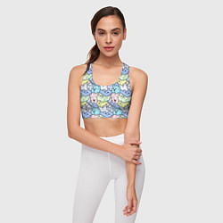 Топик спортивный женский Милые облачка мультяшные, цвет: 3D-принт — фото 2