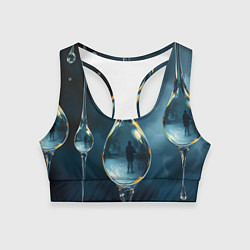 Женский спортивный топ Люди в каплях