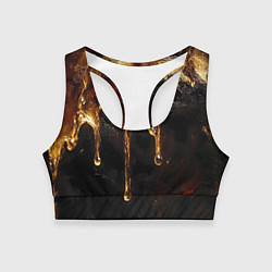 Женский спортивный топ Стекающий мед - текстура