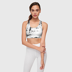 Топик спортивный женский Color black and white, цвет: 3D-принт — фото 2