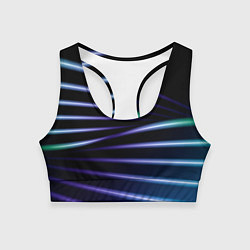 Женский спортивный топ Color black blue