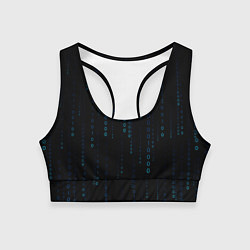 Женский спортивный топ Color black blue