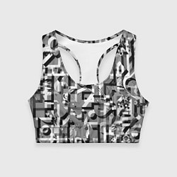 Женский спортивный топ Серый объёмный эффект