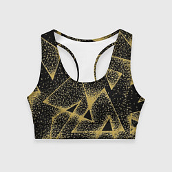 Женский спортивный топ Triangle yellow with dots