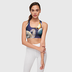 Топик спортивный женский Парад планет, цвет: 3D-принт — фото 2