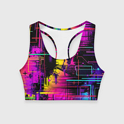 Женский спортивный топ Дискотечная абстракция