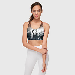 Топик спортивный женский Уличный кролик на спорте, цвет: 3D-принт — фото 2