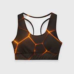 Женский спортивный топ Оранжевое свечение текстура