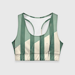 Женский спортивный топ Зеленые полосы