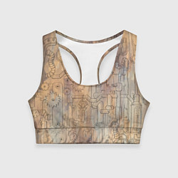 Женский спортивный топ Стимпанк элементы