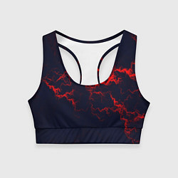 Женский спортивный топ Lightning red glow