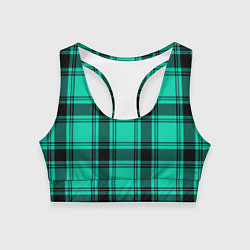 Женский спортивный топ Checkered turquoise