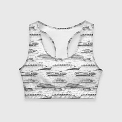 Женский спортивный топ Корабли на Неве
