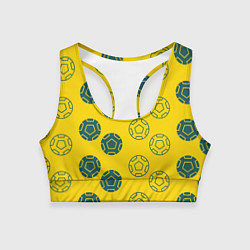 Топик спортивный женский Ряды из спортивных мячей, цвет: 3D-принт