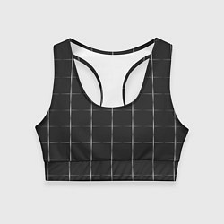 Топик спортивный женский Color grey white lines, цвет: 3D-принт