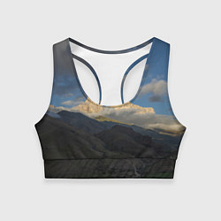 Топик спортивный женский Массив Метеген, цвет: 3D-принт