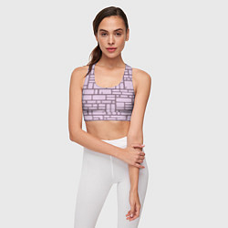 Топик спортивный женский Кирпичная кладка, цвет: 3D-принт — фото 2