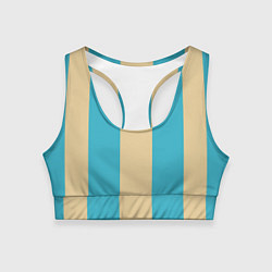 Топик спортивный женский Color blue beige, цвет: 3D-принт