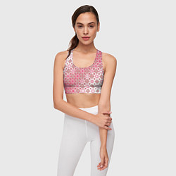 Топик спортивный женский Звездная россыпь-розовый, цвет: 3D-принт — фото 2