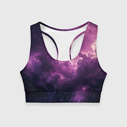 Топик спортивный женский Облака в космосе, цвет: 3D-принт