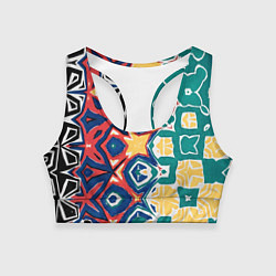 Женский спортивный топ Метаморфоза цвета и узора