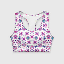 Женский спортивный топ Паттерн из абстрактных цветов