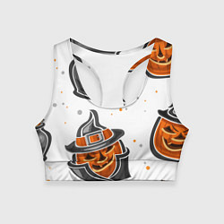 Топик спортивный женский Candy halloween, цвет: 3D-принт