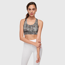 Топик спортивный женский Абстракция - gray stone, цвет: 3D-принт — фото 2
