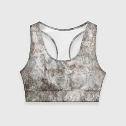 Женский спортивный топ Абстракция - gray limestone