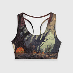 Женский спортивный топ Призрачный лес