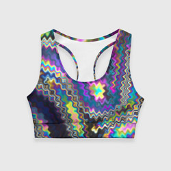 Топик спортивный женский Абстракция переливы, цвет: 3D-принт