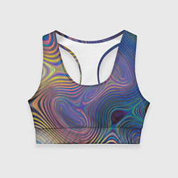 Топик спортивный женский Абстрактная рябь, цвет: 3D-принт