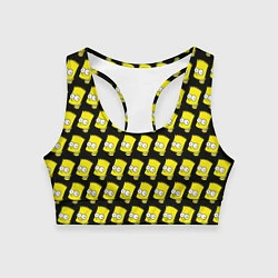 Топик спортивный женский Барт Симпсон: узор, цвет: 3D-принт