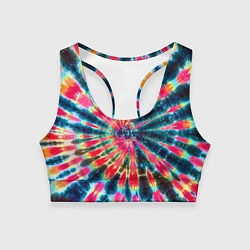 Топик спортивный женский Tie dye, цвет: 3D-принт