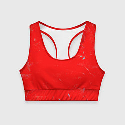 Топик спортивный женский Красная краска, цвет: 3D-принт