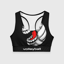 Топик спортивный женский Волейбол 25, цвет: 3D-принт