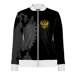 Олимпийка женская Russia - Black collection, цвет: 3D-белый