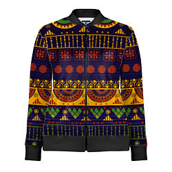 Олимпийка женская Африканский узор, цвет: 3D-черный